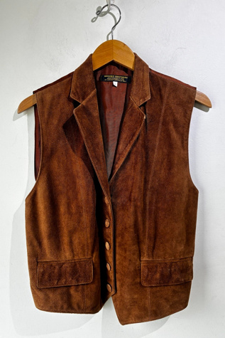Brooks Brothers Brown Suede Vest Selected by The Curatorial Dept.