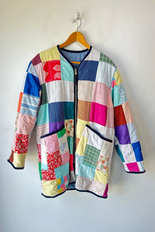 Re/Done Patchwork Reversible Denim Jacket Selected by The Curatorial Dept.