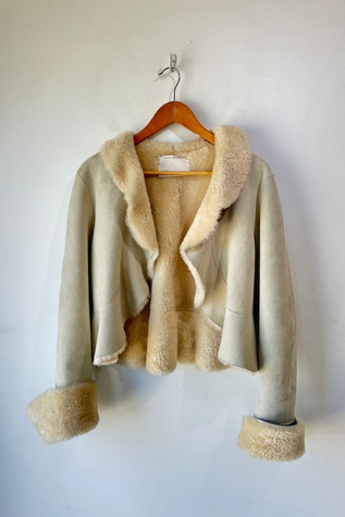 Marc Jacobs Runway Suede Shearling Cropped Jacket Selected by The Curatorial Dept.