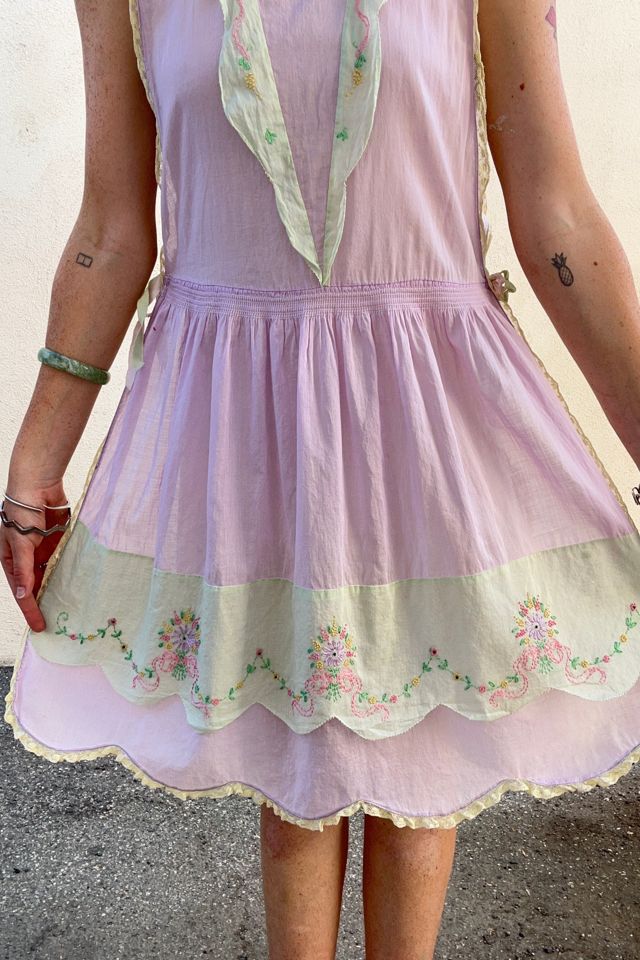 Vintage 1930s Lavender Pinafore Dress Selected by The Curatorial Dept. #2