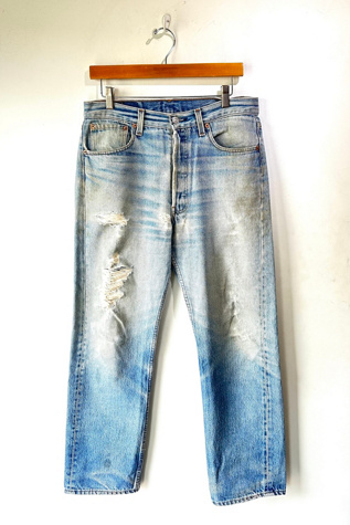 Levi's Distressed Light Wash 501s Selected by The Curatorial Dept.