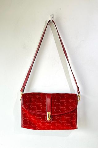 Givenchy Maroon Suede Signed Purse Selected by The Curatorial Dept.