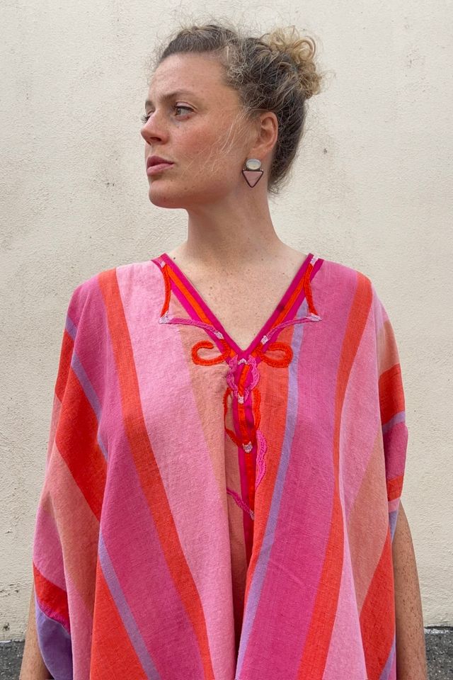 Vintage Josefa for Neiman Marcus Pink/Orange Caftan Selected by The Curatorial Dept. #1