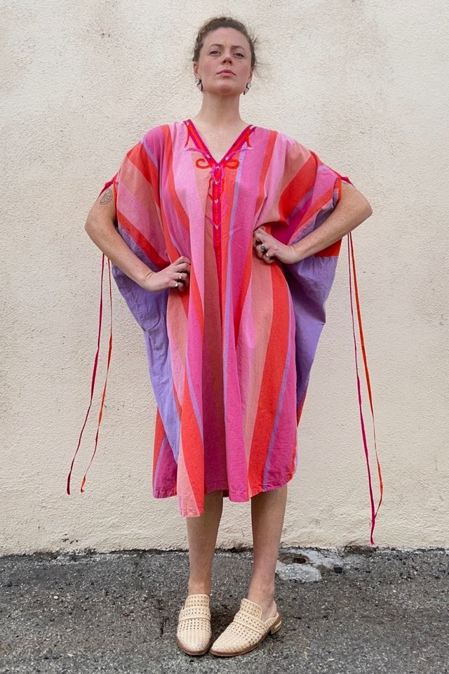 Vintage Josefa for Neiman Marcus Pink/Orange Caftan Selected by The Curatorial Dept. #2