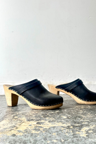 Maguba Black Wooden Clogs Selected by The Curatorial Dept.