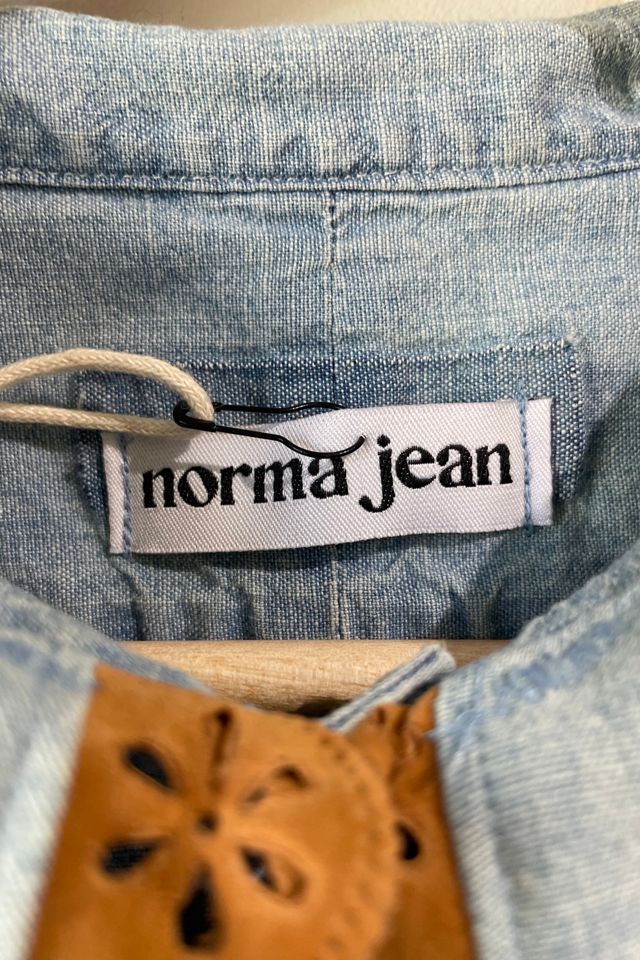 Norma Jean Reworked Polo Chambray Crop Blouse Selected by The Curatorial Dept. #3