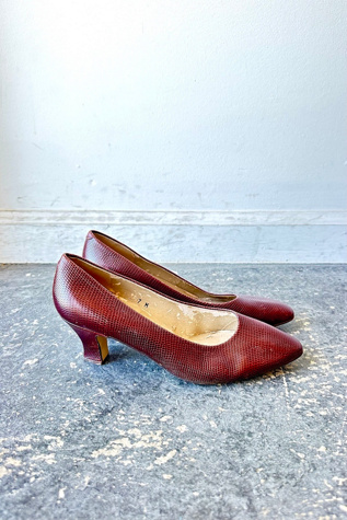 Vintage Bandolino Brown Leather Heels Selected by The Curatorial Dept.