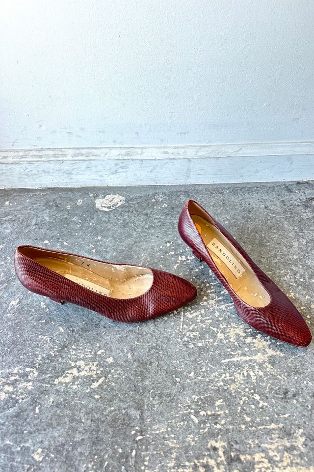 Vintage Bandolino Brown Leather Heels Selected by The Curatorial Dept. #2