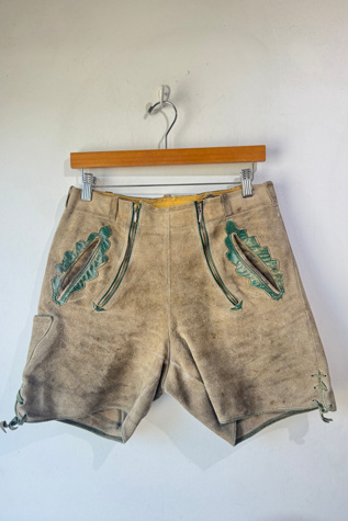 Vintage Suede Lederhosen Shorts Selected by The Curatorial Dept.