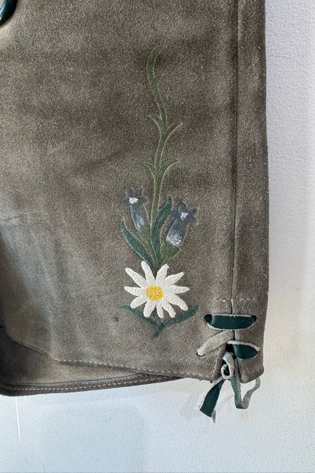 Vintage Hand Painted Lederhosen Suede Shorts Selected by The Curatorial Dept. #1