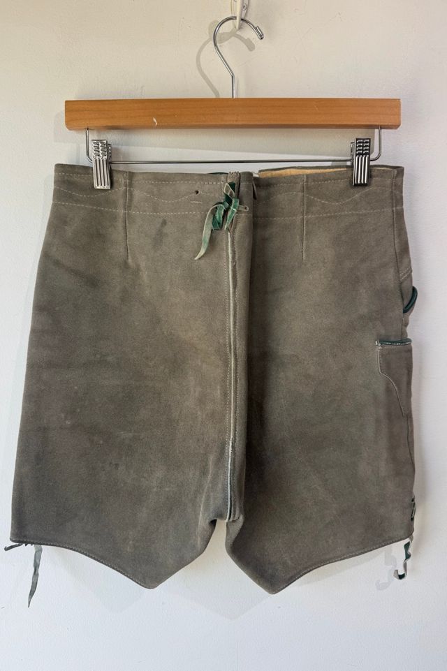 Vintage Hand Painted Lederhosen Suede Shorts Selected by The Curatorial Dept. #2
