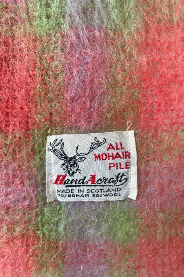 Vintage Hand Acraft Orange Check Mohair Scarf Selected by The Curatorial Dept. #3