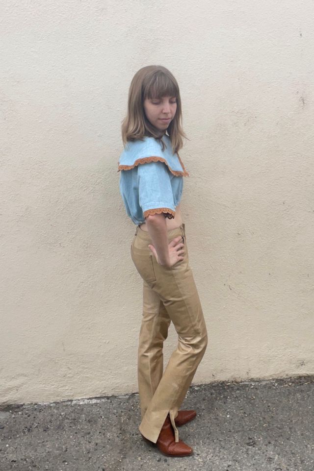 Vintage Earl Jean Tan Leather Pants Selected by The Curatorial Dept. #2