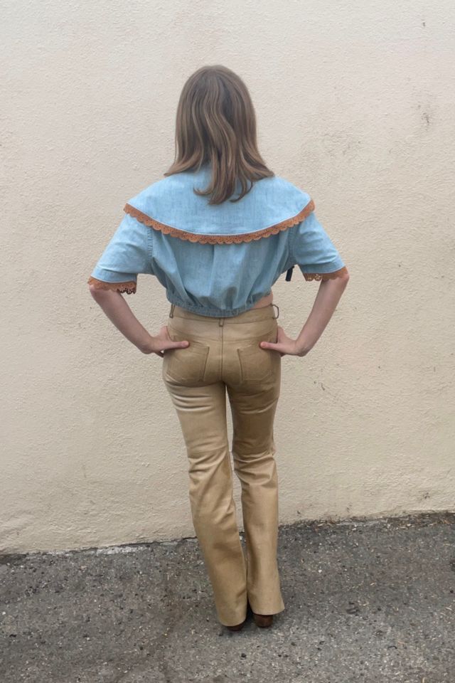 Vintage Earl Jean Tan Leather Pants Selected by The Curatorial Dept. #3