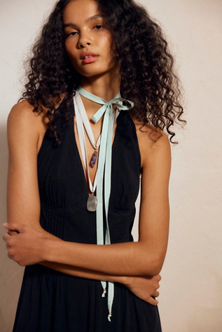 Wild Unknown Layered Necklace by Free People in Blue