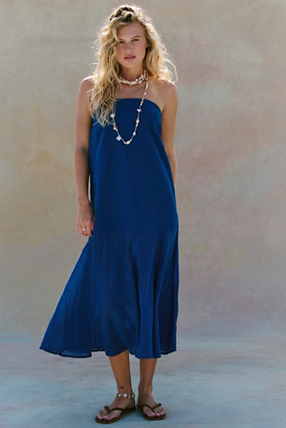 Sabeen Tube Midi Dress by free-est at Free People in Posedion, Size: Large