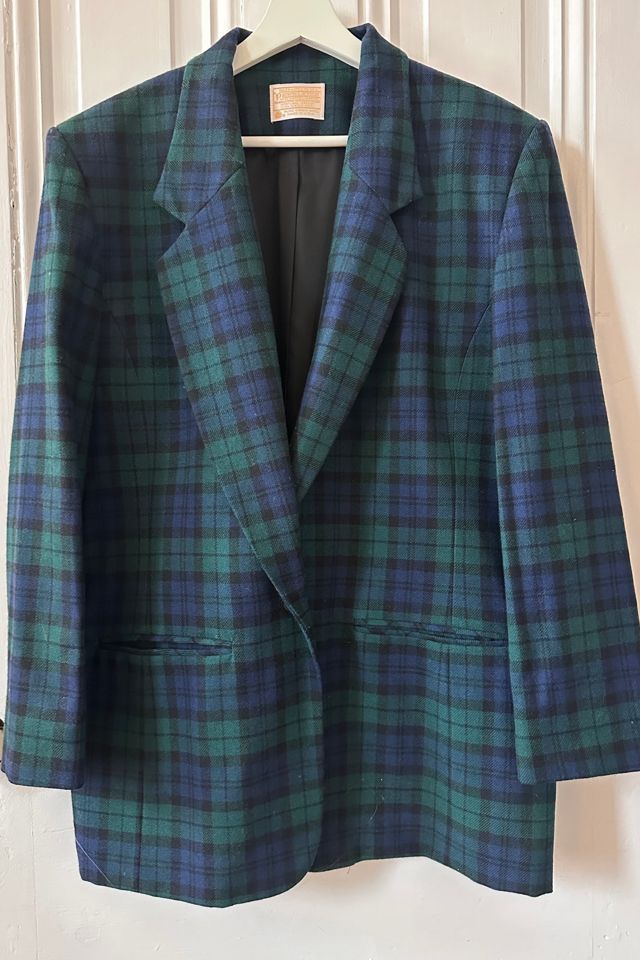 Preppy Pendelton Plaid Wool Blazer Selected by KA.TL.AK