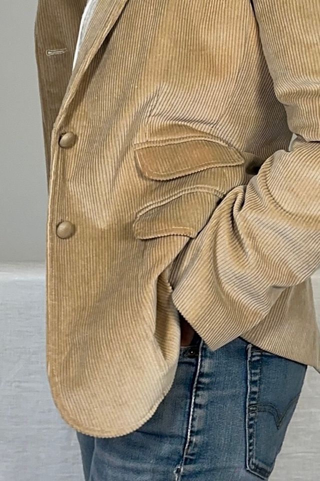 Vintage Beige Wide Wale Corduroy Hacking Jacket Selected by KA.TL.AK #2