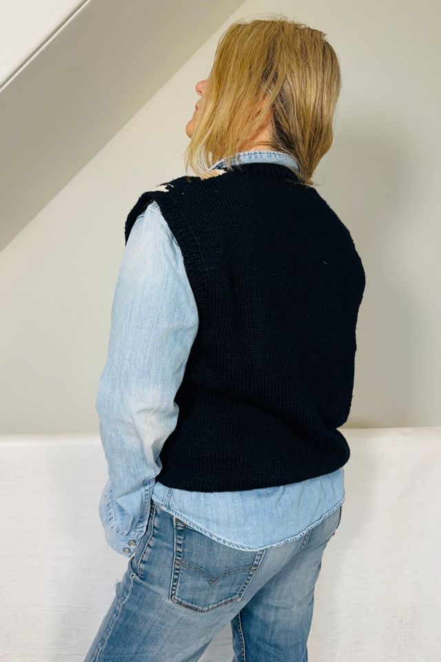 Vintage Handknit Wool Argyle V Neck Sweater Vest Selected by KA.TL.AK #2