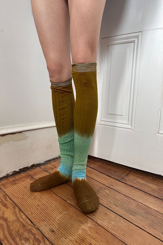 Hand Dyed Brown Toe Knee Socks Selected by KA.TL.AK #1