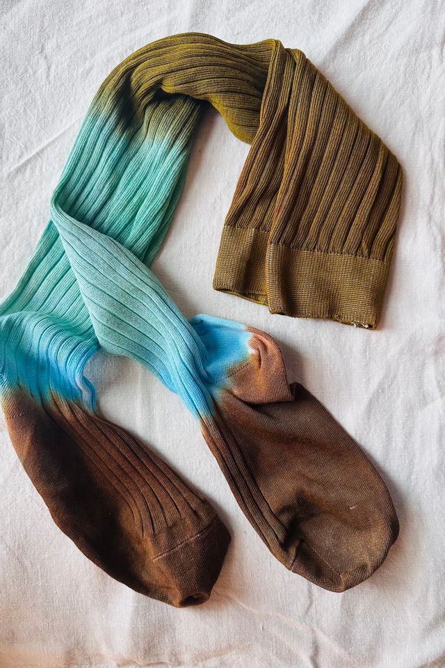 Hand Dyed Brown Toe Knee Socks Selected by KA.TL.AK #3