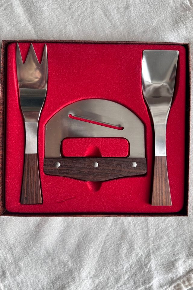 Vintage Mid-Century Modern Salad Set with Teak Handles Selected by KA.TL.AK #1