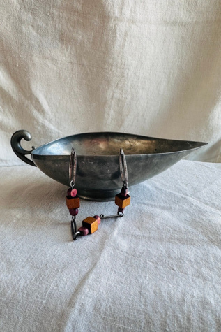 Vintage French Pewter Dish with Handle Selected by KA.TL.AK