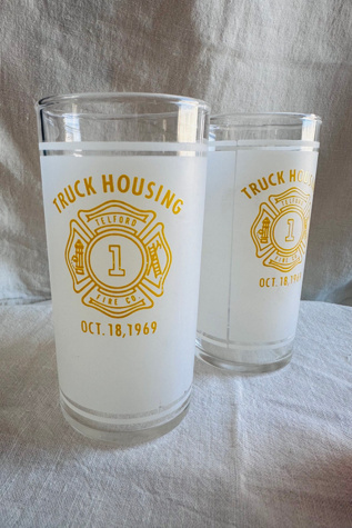 Vintage 1969 Fire House Commemorative Glass Set Selected by KA.TL.AK