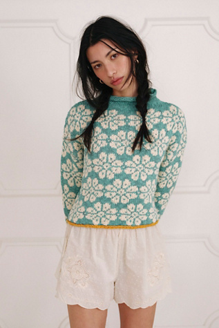 Opal Rollneck Knit Patterned Sweater