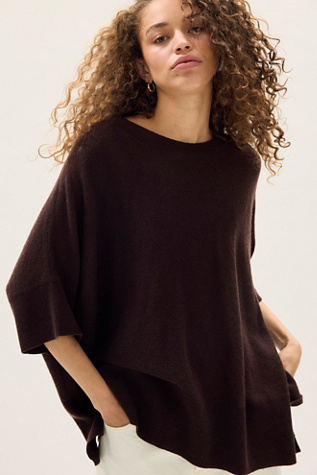 We The Free Ninth Street Cashmere Tee at Free People in Brown, Size: XS