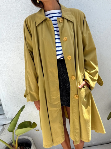 Christian Dior 90s Swing Trench Coat Selected by Madly Vintage