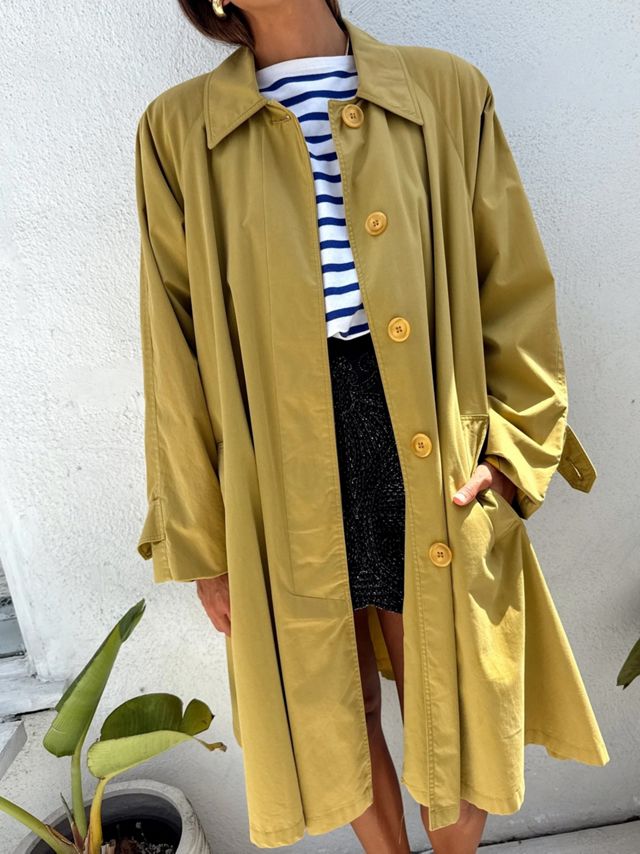 Christian Dior 90s Swing Trench Coat Selected by Madly Vintage