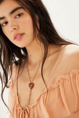 Modern Love Lariat Necklace by Free People in Gold