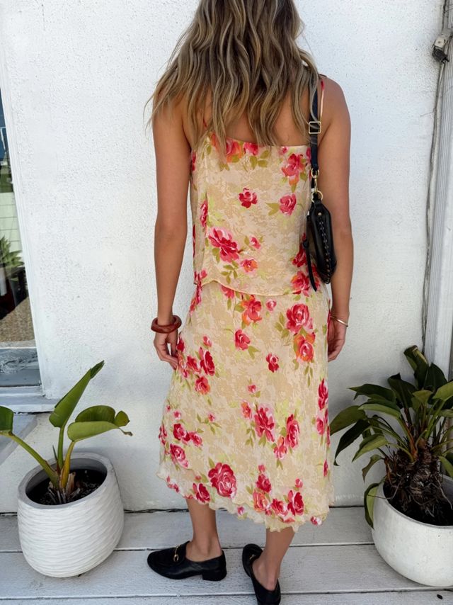 90s Floral Bias Skirt Set Selected by Madly Vintage #2
