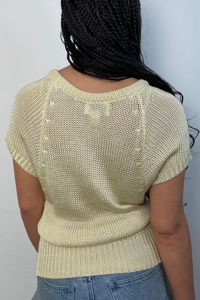Vintage Ivory Knit Sweater Selected By Ankh By Racquel #3