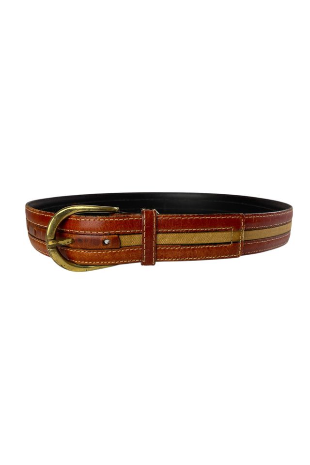 Vintage Brown Leather Belt Selected By Ankh By Racquel #2