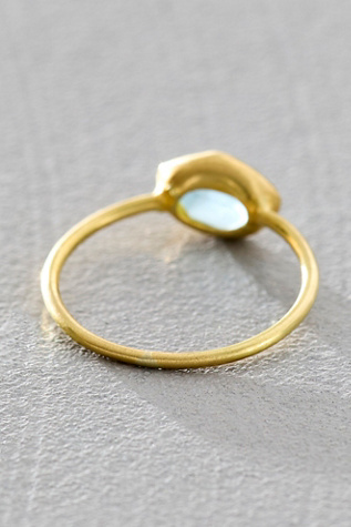 Женское кольцо Pippa Small 18kt Gold Signature Aquamarine Cup, цвет: Аквамариновый — фото 3