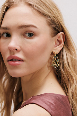 Женские серьги Pippa Small 18k Gold Signature Small Jellyfish, цвет: Аквамариновый — фото 3