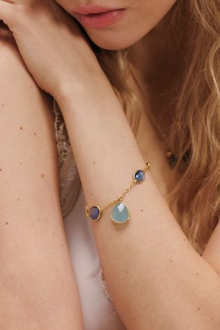 Pippa Small 18kt Gold Signature Five Stone Bracelet