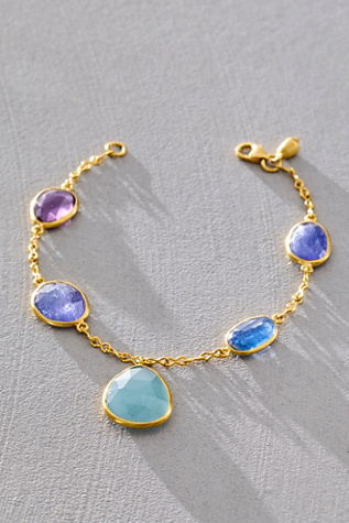Bracelet Signature à Cinq Pierres en Or 18 Carats Pippa Small