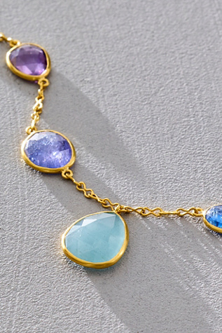 Женский браслет Pippa Small 18kt Gold Signature Five Stone, цвет: Mixed Stones — фото 3