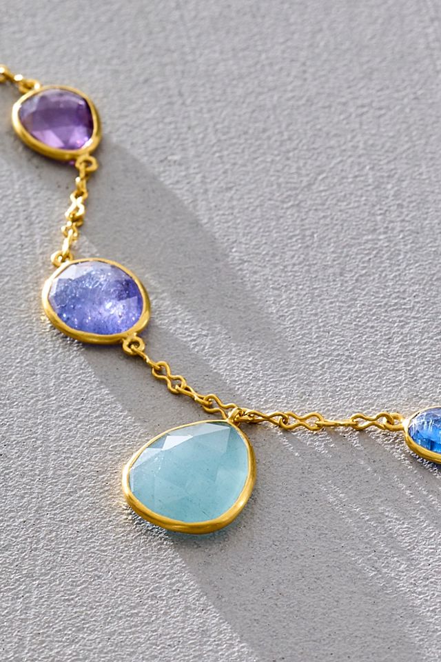 Pippa Small 18kt Gold Signature Five Stone Bracelet #2