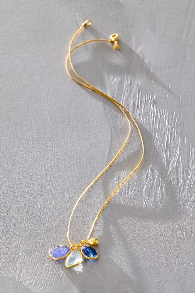 Pippa Small Cluster With Gold Charm Necklace #2