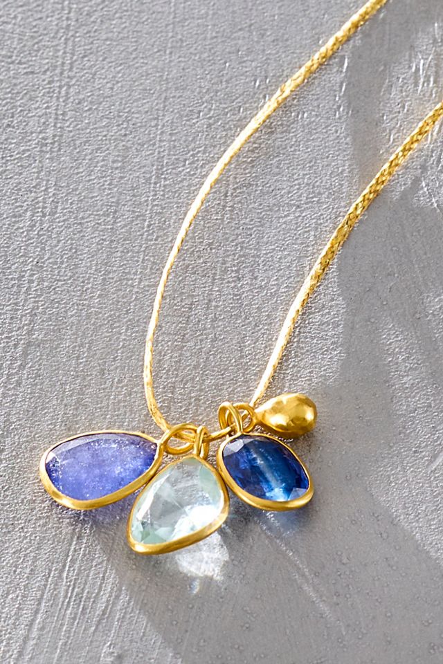 Pippa Small Cluster With Gold Charm Necklace #3