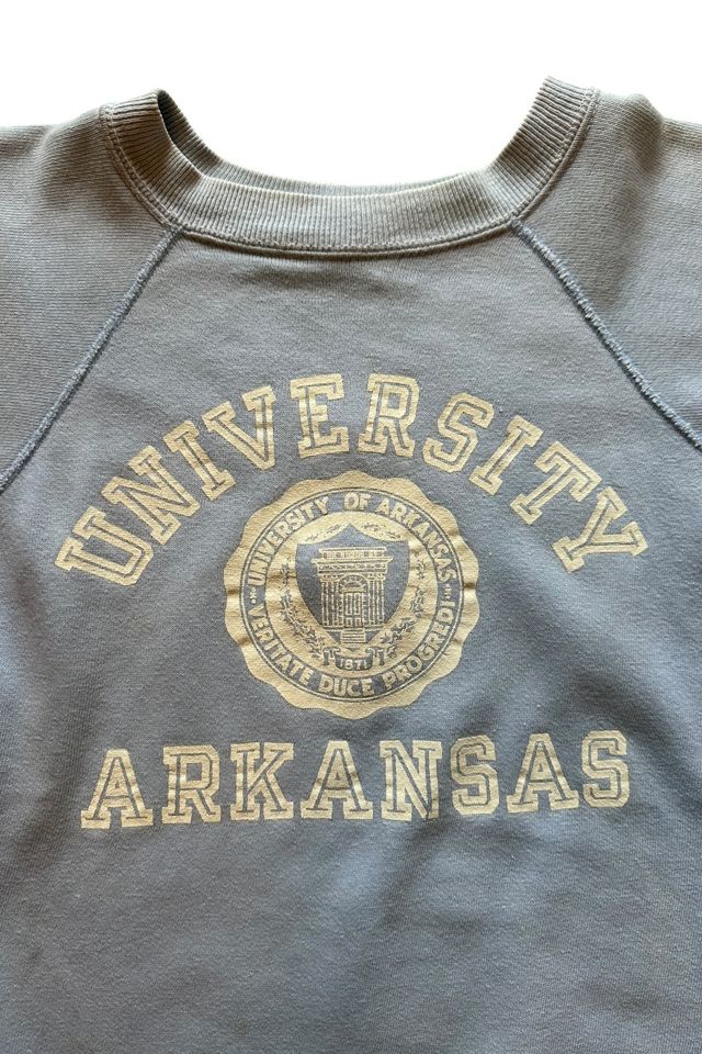 Vintage University Of Arkansas Short Sleeve Sweatshirt Selected By Vintage Warrior #1