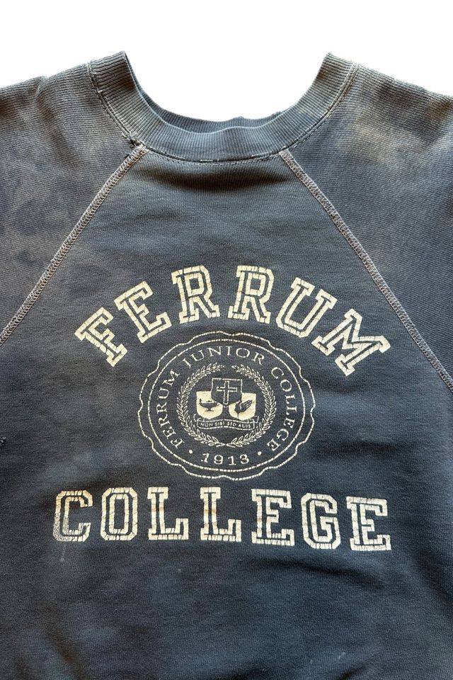 Vintage 1960s Ferrum College Short Sleeve Sweatshirt Selected By Vintage Warrior #1