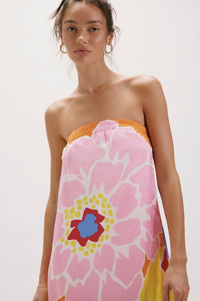 S/W/F Strapless Column Maxi Dress | Free People