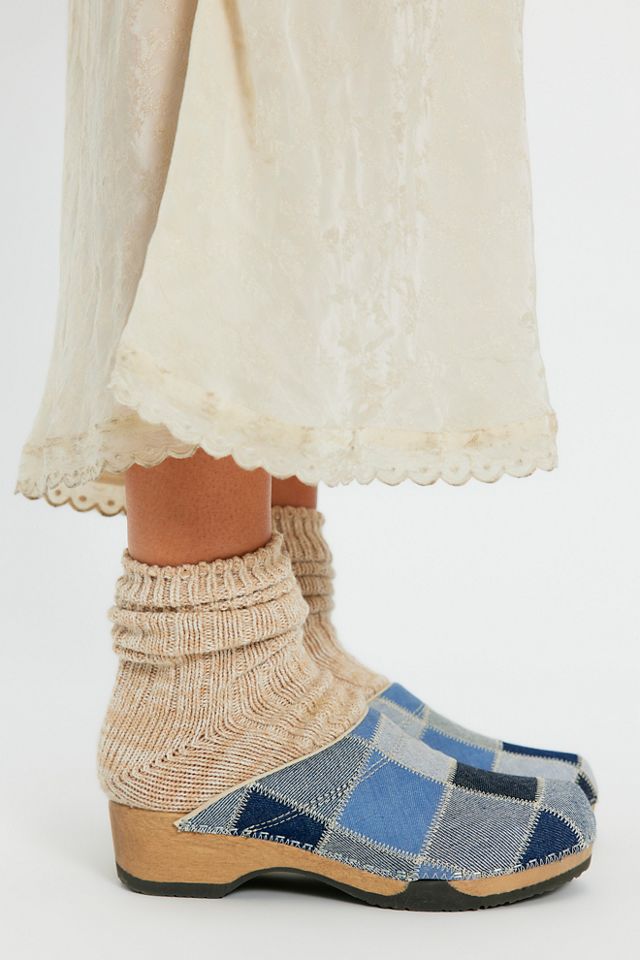 Sabots en patchwork de denim KUNSTEN #1