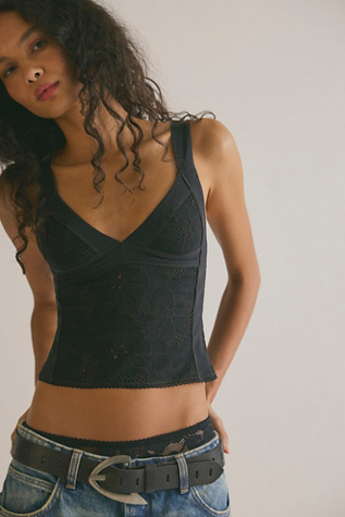 Ever Afternoon Triangle Cami by Intimately at Free People in Black, Size: XL