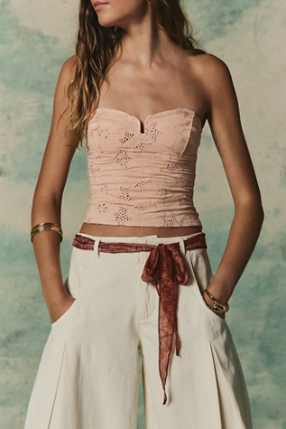 Ever Afternoon Tube Top by Intimately at Free People in Pale Peach, Size: Medium